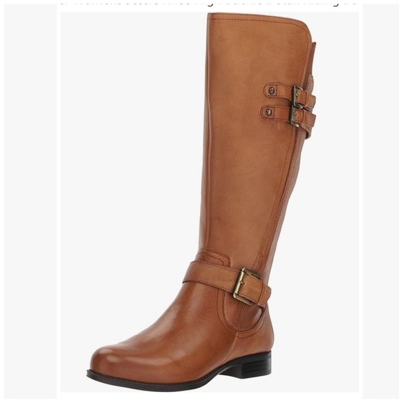 Naturalizer Jessie Tall Leather Buckle Equestrian Riding Boots - Picture 2 of 16